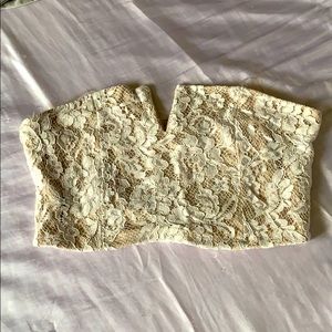 Charlotte Russe white/cream crop top